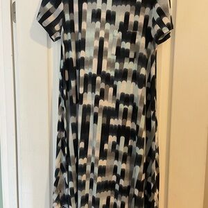 LuLaRoe Black and White A-line Midi Dress